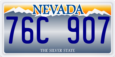 NV license plate 76C907