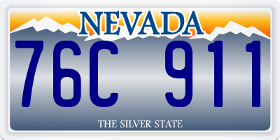 NV license plate 76C911