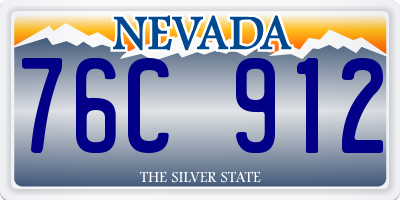 NV license plate 76C912