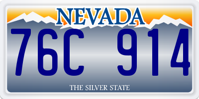 NV license plate 76C914