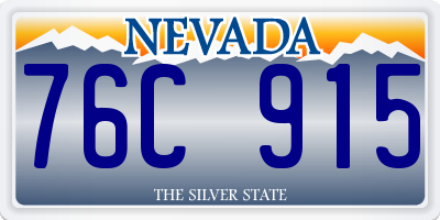 NV license plate 76C915