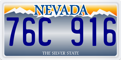 NV license plate 76C916