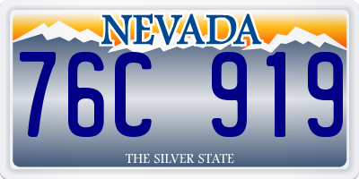 NV license plate 76C919