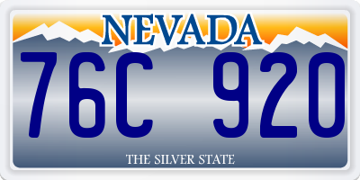 NV license plate 76C920