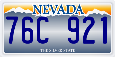 NV license plate 76C921