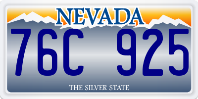 NV license plate 76C925