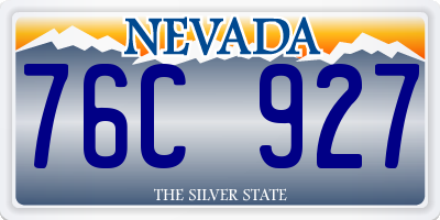 NV license plate 76C927