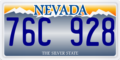 NV license plate 76C928