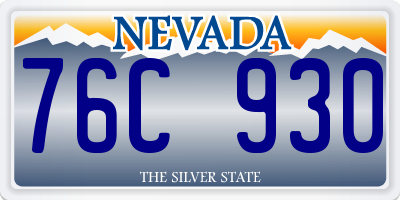 NV license plate 76C930