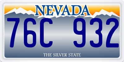 NV license plate 76C932