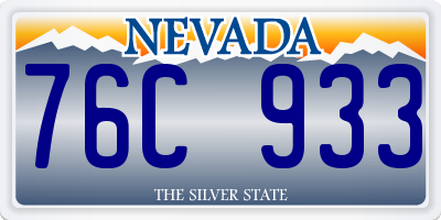 NV license plate 76C933