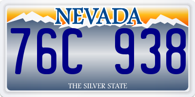 NV license plate 76C938