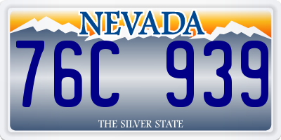 NV license plate 76C939