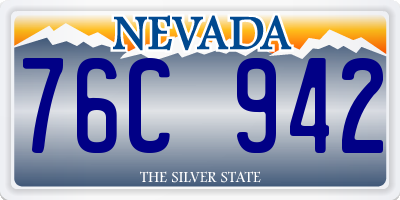 NV license plate 76C942