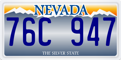 NV license plate 76C947