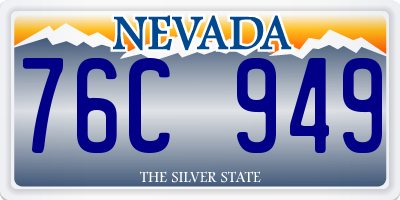 NV license plate 76C949