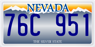 NV license plate 76C951