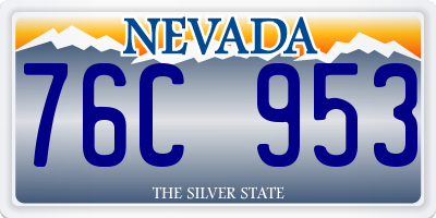 NV license plate 76C953