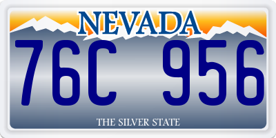 NV license plate 76C956