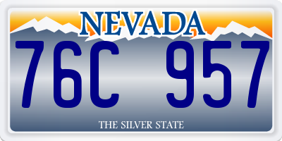 NV license plate 76C957