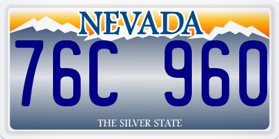 NV license plate 76C960
