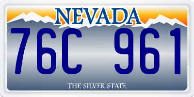 NV license plate 76C961
