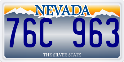 NV license plate 76C963