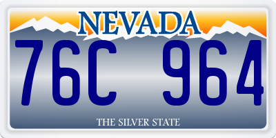 NV license plate 76C964