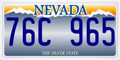 NV license plate 76C965