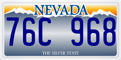 NV license plate 76C968