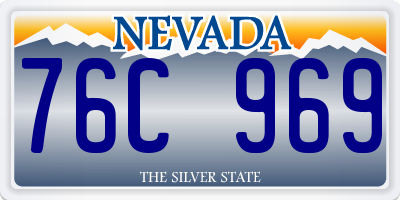 NV license plate 76C969