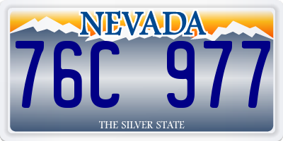 NV license plate 76C977