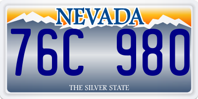 NV license plate 76C980