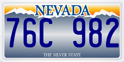 NV license plate 76C982
