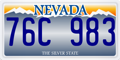 NV license plate 76C983