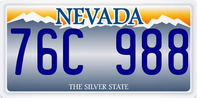 NV license plate 76C988