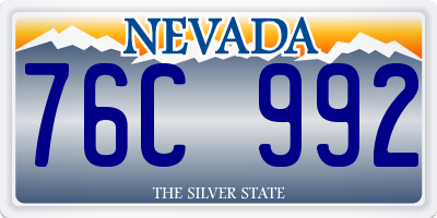 NV license plate 76C992