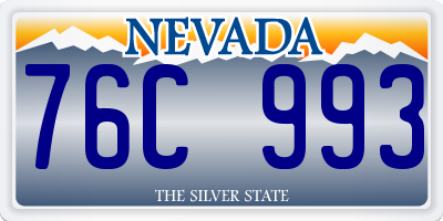 NV license plate 76C993