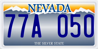NV license plate 77A050