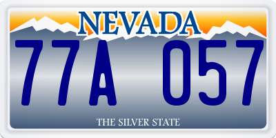 NV license plate 77A057
