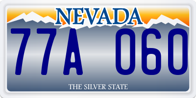 NV license plate 77A060