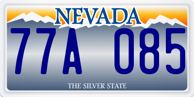 NV license plate 77A085