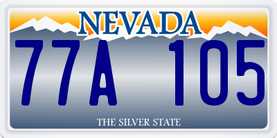 NV license plate 77A105