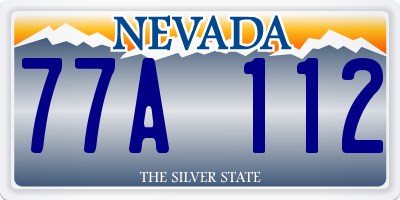 NV license plate 77A112