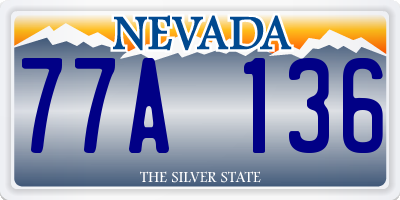 NV license plate 77A136