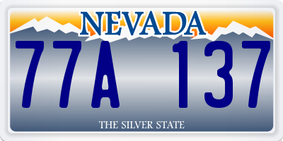 NV license plate 77A137