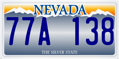 NV license plate 77A138