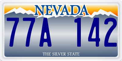 NV license plate 77A142
