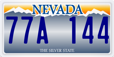 NV license plate 77A144
