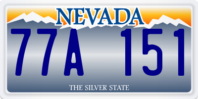 NV license plate 77A151